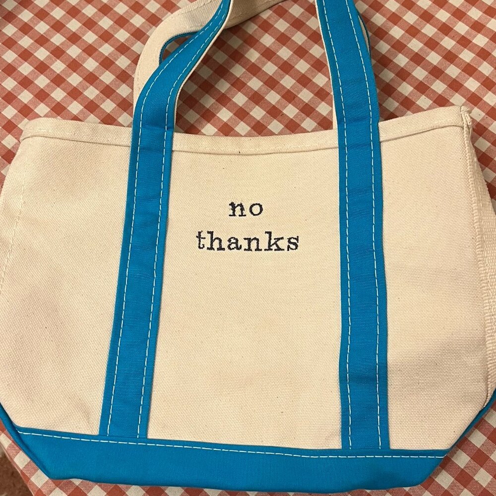 Small LL Bean Tote and Tote with Embroidery